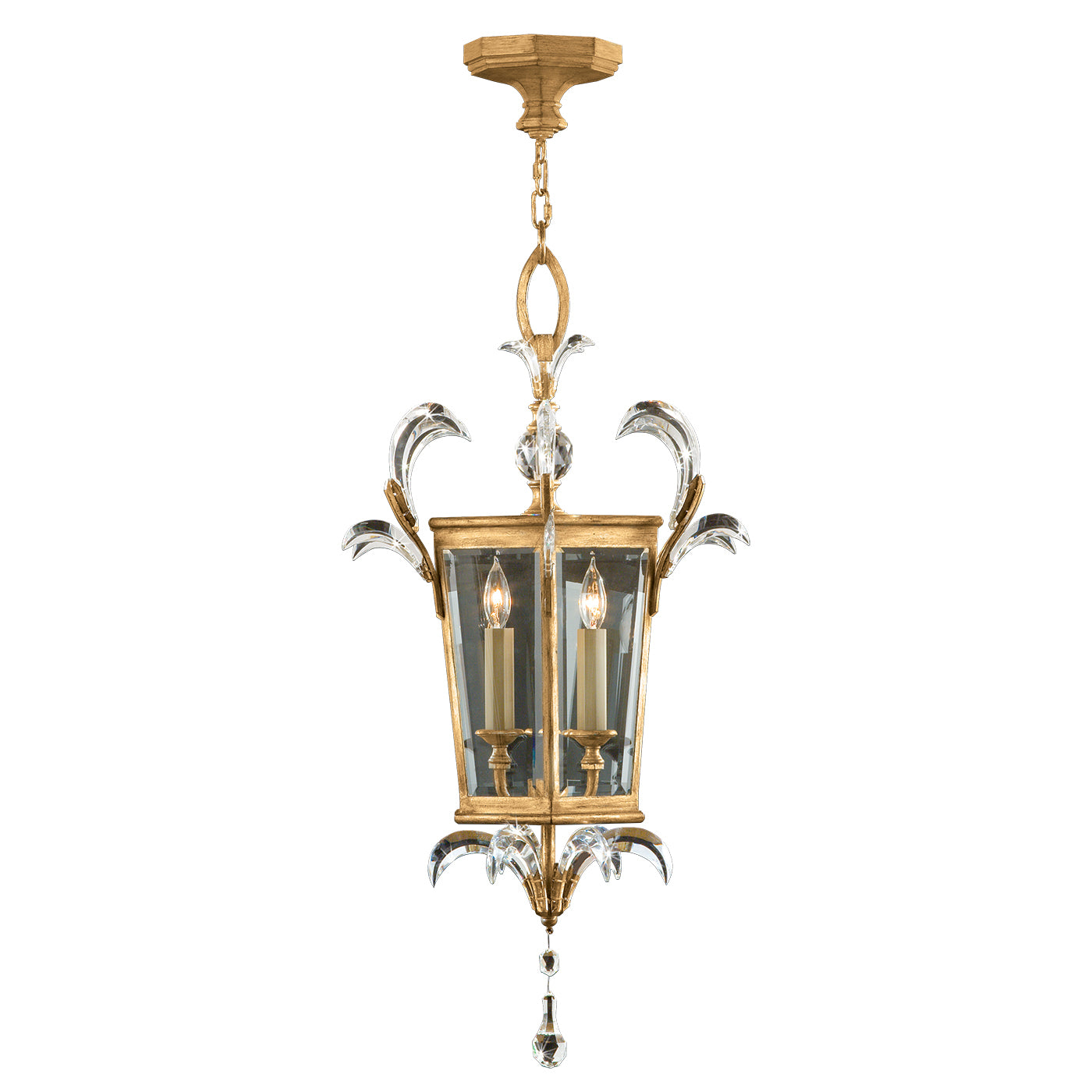 Fine Art Handcrafted Lighting - 762340ST - Three Light Lantern - Beveled Arcs - Gold