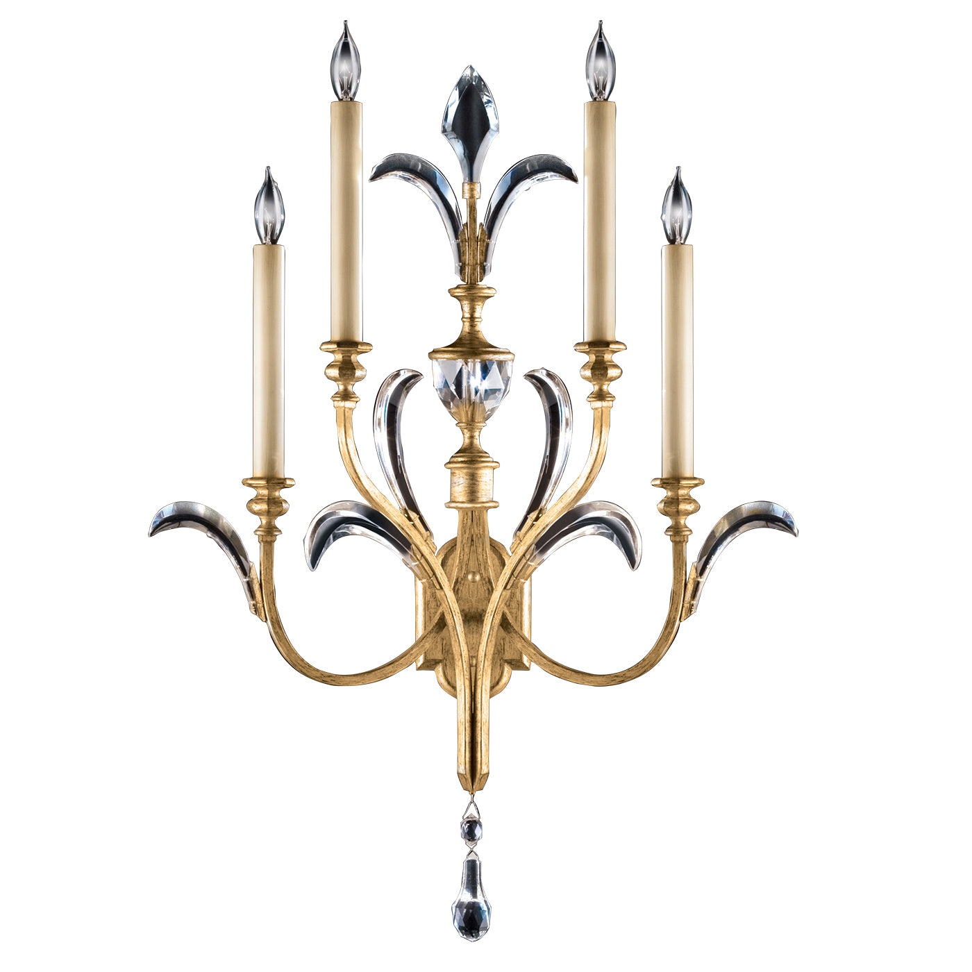 Fine Art Handcrafted Lighting - 762550ST - Four Light Wall Sconce - Beveled Arcs - Gold