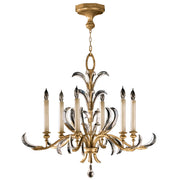 Fine Art Handcrafted Lighting - 762640ST - Six Light Chandelier - Beveled Arcs - Gold