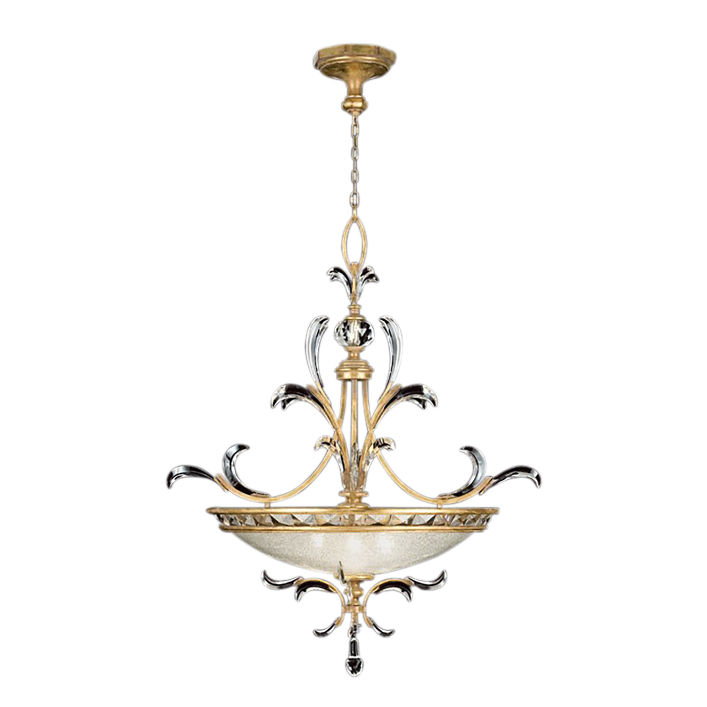 Fine Art Handcrafted Lighting - 762740ST - Three Light Pendant - Beveled Arcs - Gold
