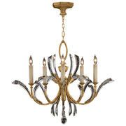 Fine Art Handcrafted Lighting - 763040ST - Five Light Chandelier - Beveled Arcs - Gold