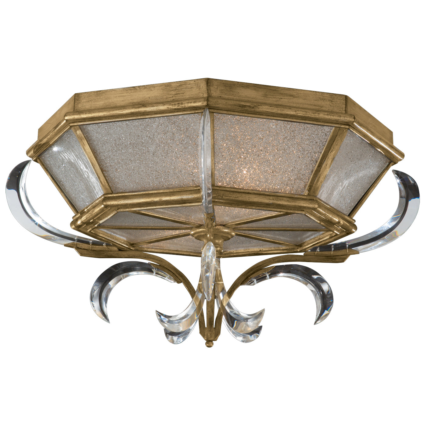 Fine Art Handcrafted Lighting - 767640ST - Two Light Flush Mount - Beveled Arcs - Gold