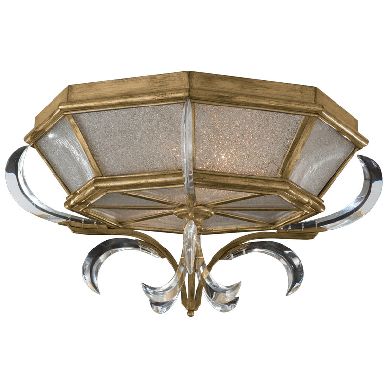 Fine Art Handcrafted Lighting - 767640ST - Two Light Flush Mount - Beveled Arcs - Gold