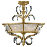 Fine Art Handcrafted Lighting - 767740ST - Three Light Semi-Flush Mount - Beveled Arcs - Gold