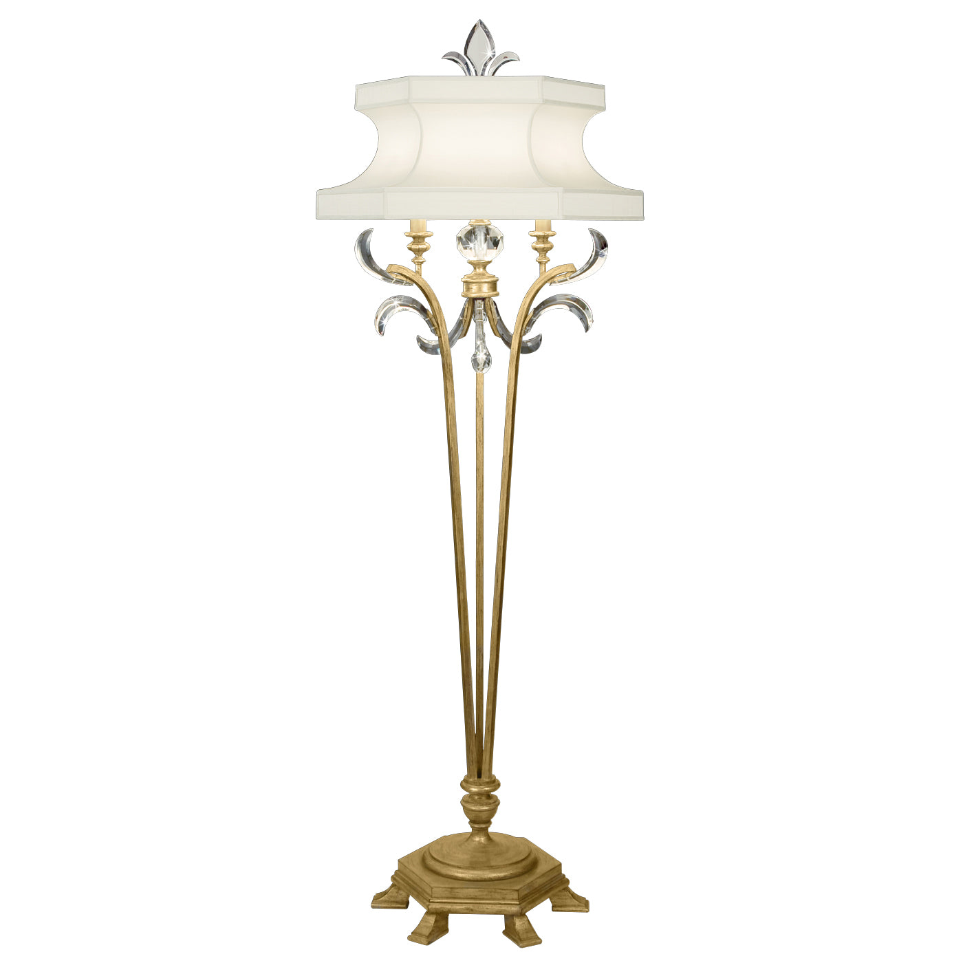 Fine Art Handcrafted Lighting - 768620ST - One Light Floor Lamp - Beveled Arcs - Gold