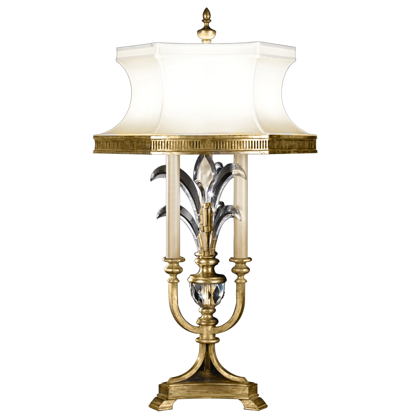 Fine Art Handcrafted Lighting - 769410ST - Three Light Table Lamp - Beveled Arcs - Gold