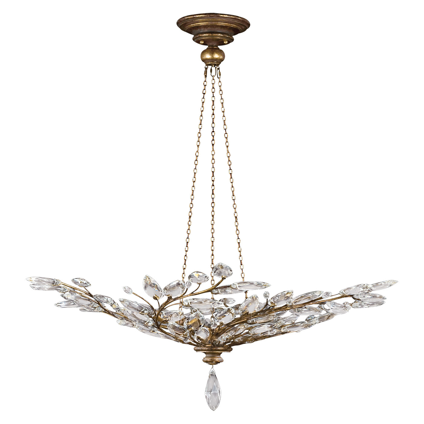 Fine Art Handcrafted Lighting - 776440ST - Six Light Pendant - Crystal Laurel - Gold