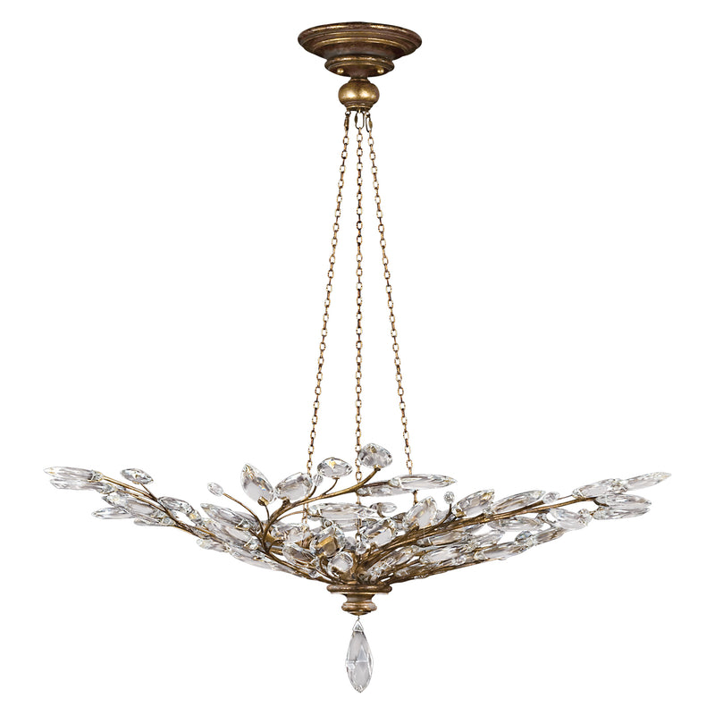 Fine Art Handcrafted Lighting - 776440ST - Six Light Pendant - Crystal Laurel - Gold