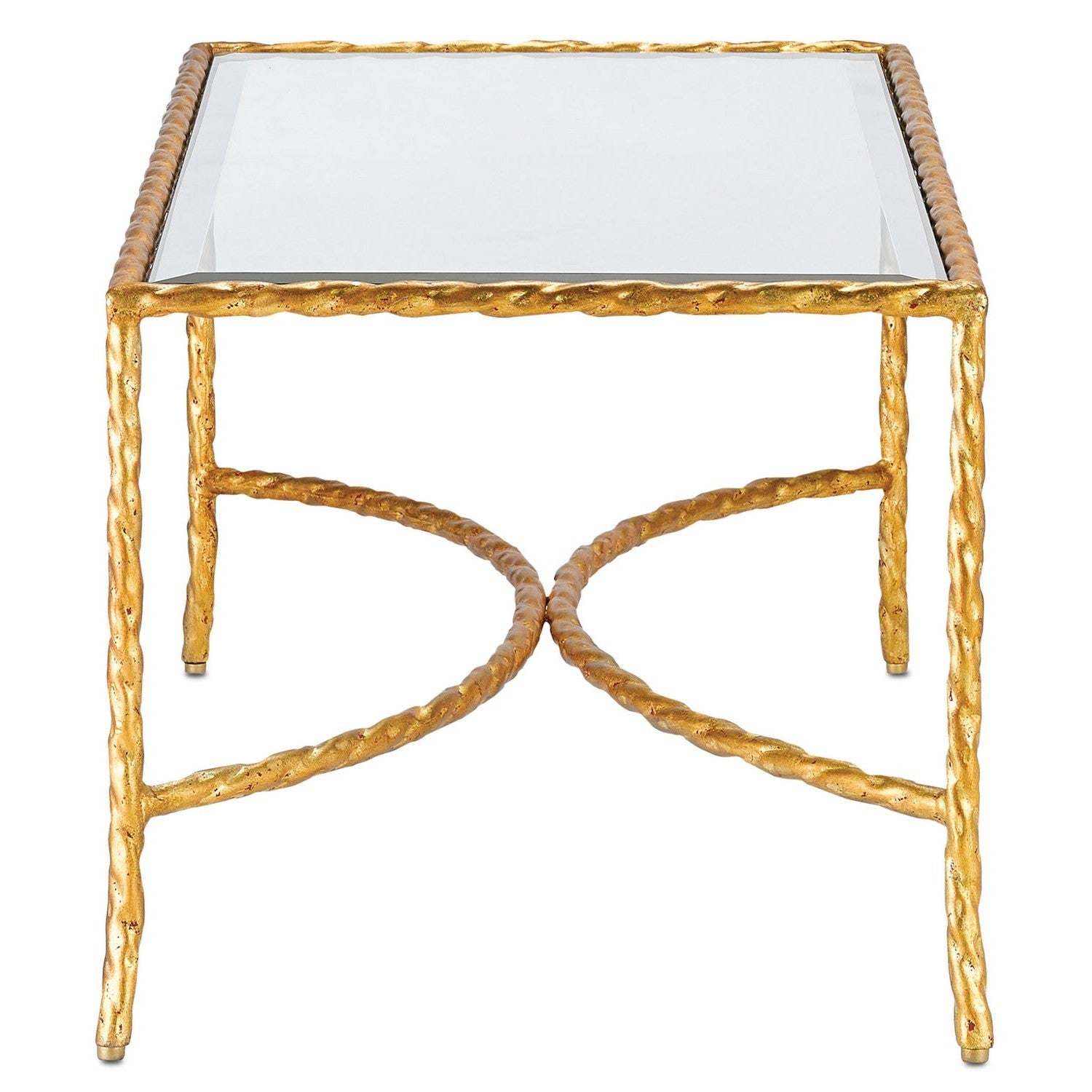 Currey and Company - 4057 - Cocktail Table - Gilt Twist Bronze Cocktail Table - Gilt Bronze
