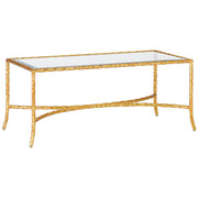 Currey and Company - 4057 - Cocktail Table - Gilt Twist Bronze Cocktail Table - Gilt Bronze