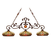 Dale Tiffany - TH101071 - Three Light Hanging Fixture - Boehme - Antique Golden Bronze
