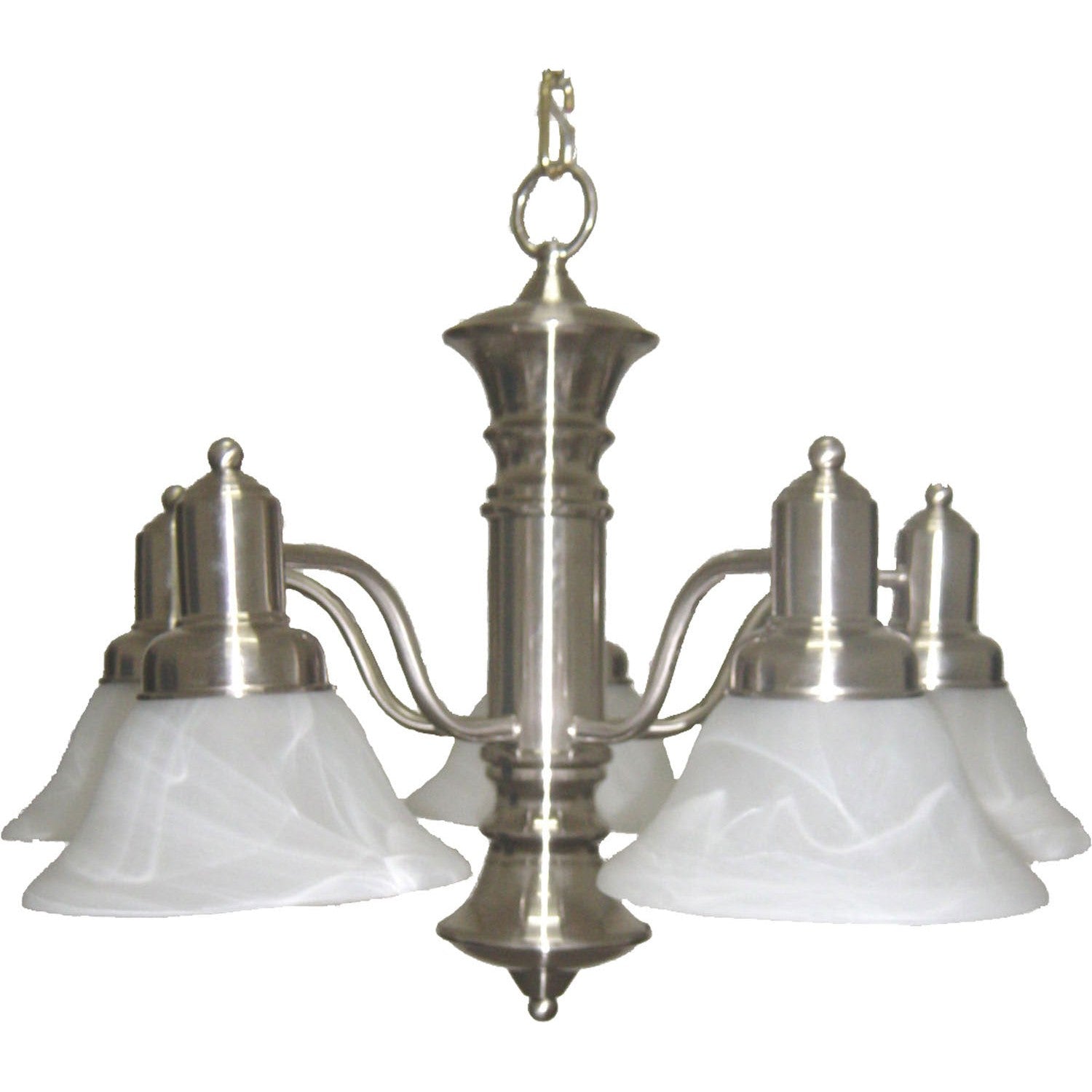 Maxim - 20325MRSN - Five Light Chandelier - Newburg - Satin Nickel
