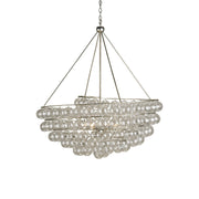Currey and Company - 9002 - Four Light Chandelier - Stratosphere Silver Chandelier - Contemporary Silver Leaf