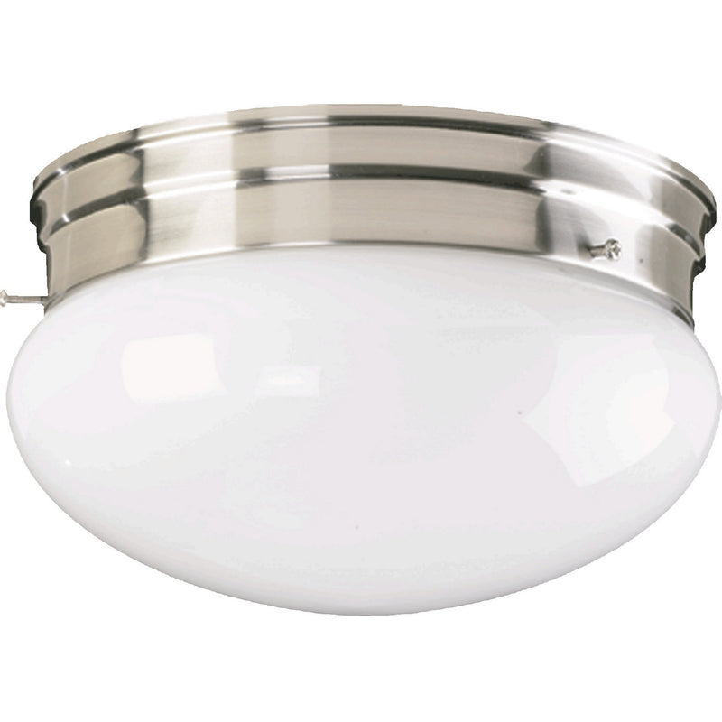 Quorum - 3015-6-65 - One Light Ceiling Mount - 3015 Plain Mushrooms - Satin Nickel