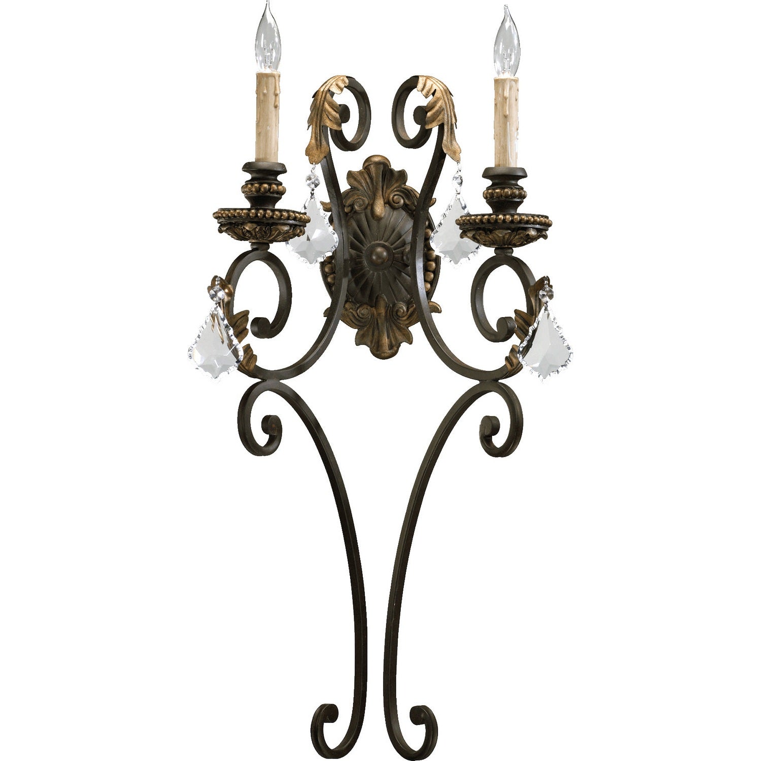 Quorum - 5357-2-44 - Two Light Wall Mount - Rio Salado - Toasted Sienna With Mystic Silver