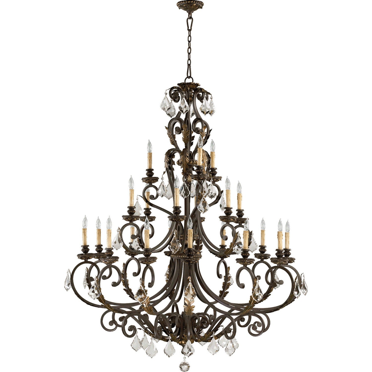 Quorum - 6157-21-44 - 21 Light Chandelier - Rio Salado - Toasted Sienna With Mystic Silver