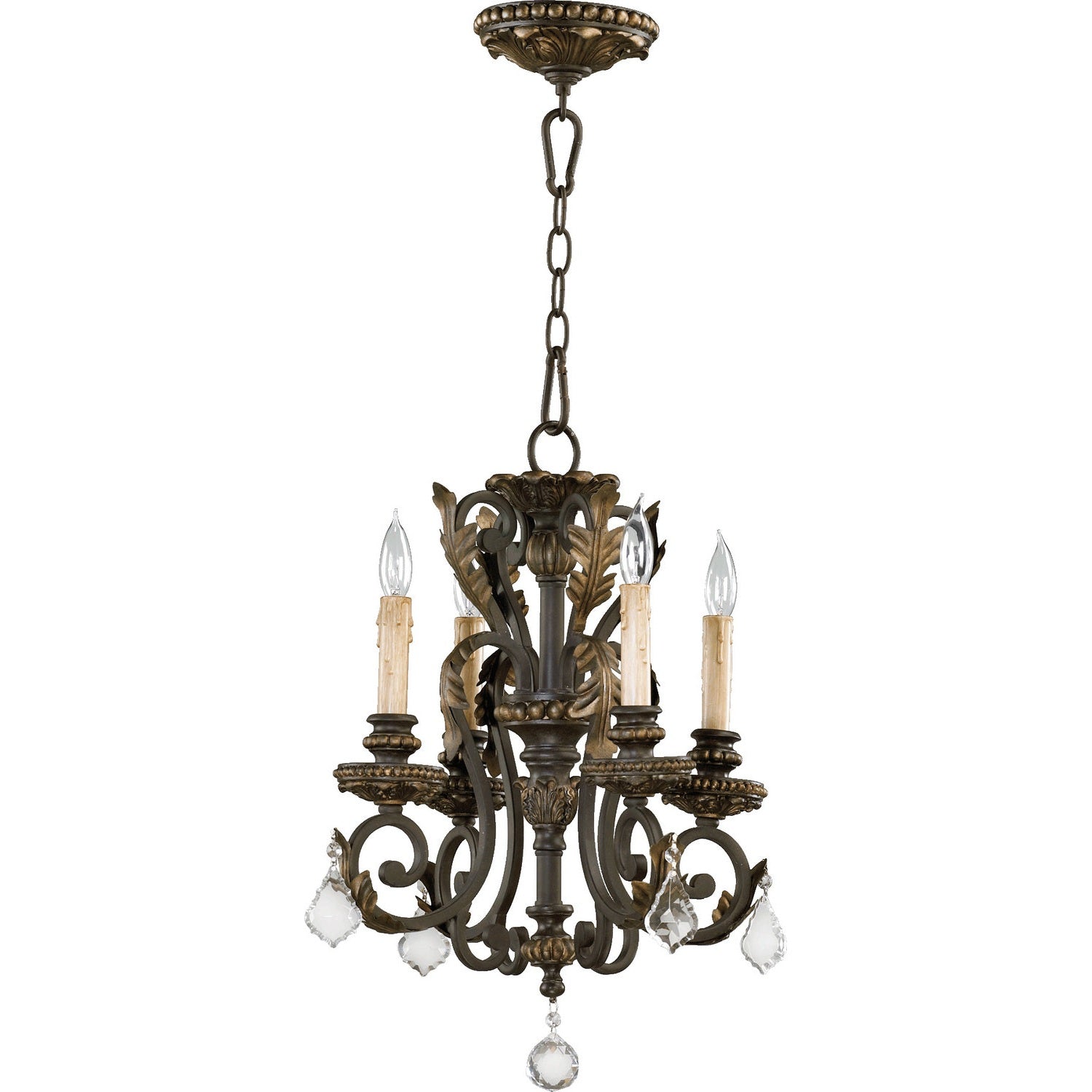 Quorum - 6157-4-44 - Four Light Chandelier - Rio Salado - Toasted Sienna With Mystic Silver