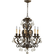 Quorum - 6157-6-44 - Six Light Chandelier - Rio Salado - Toasted Sienna With Mystic Silver