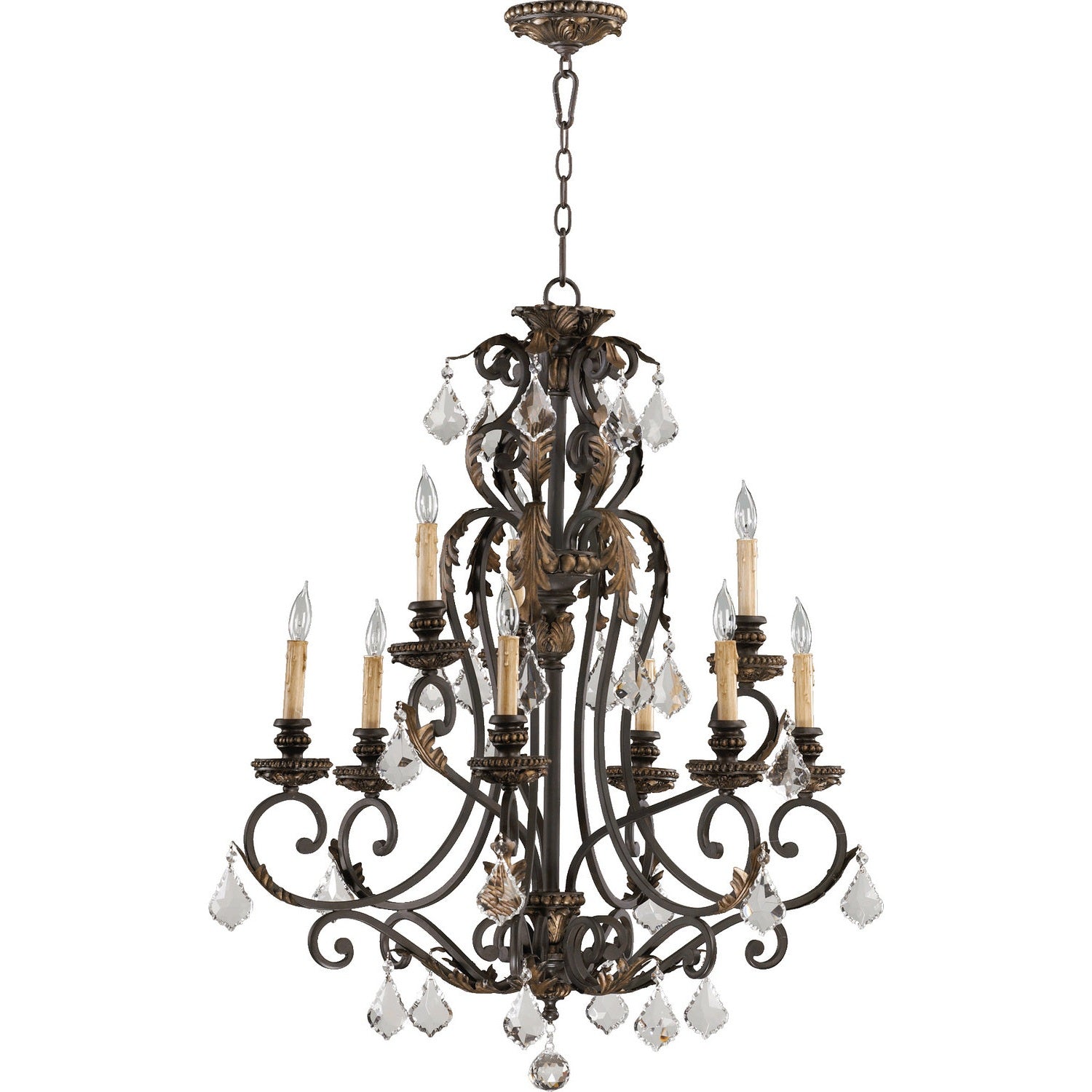 Quorum - 6157-9-44 - Nine Light Chandelier - Rio Salado - Toasted Sienna With Mystic Silver