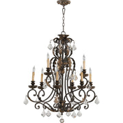 Quorum - 6157-9-44 - Nine Light Chandelier - Rio Salado - Toasted Sienna With Mystic Silver