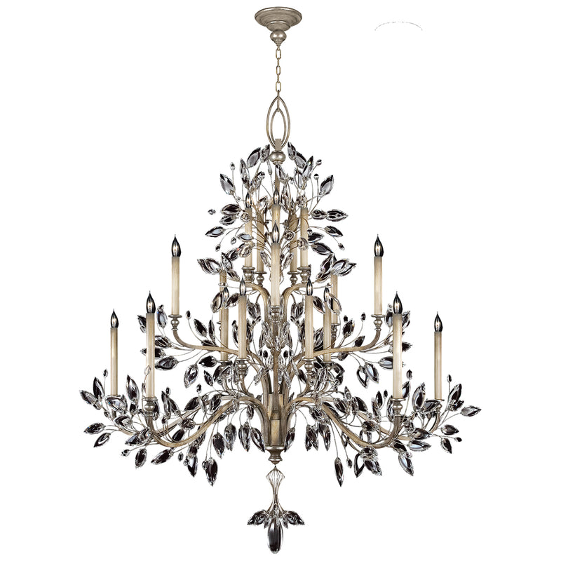 Fine Art Handcrafted Lighting - 771240ST - 20 Light Chandelier - Crystal Laurel - Silver