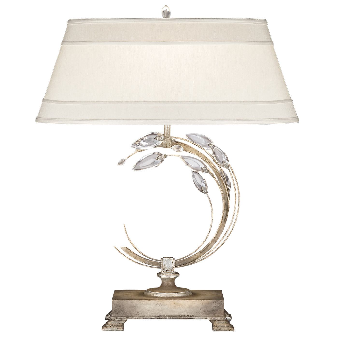 Fine Art Handcrafted Lighting - 771510ST - One Light Table Lamp - Crystal Laurel - Silver