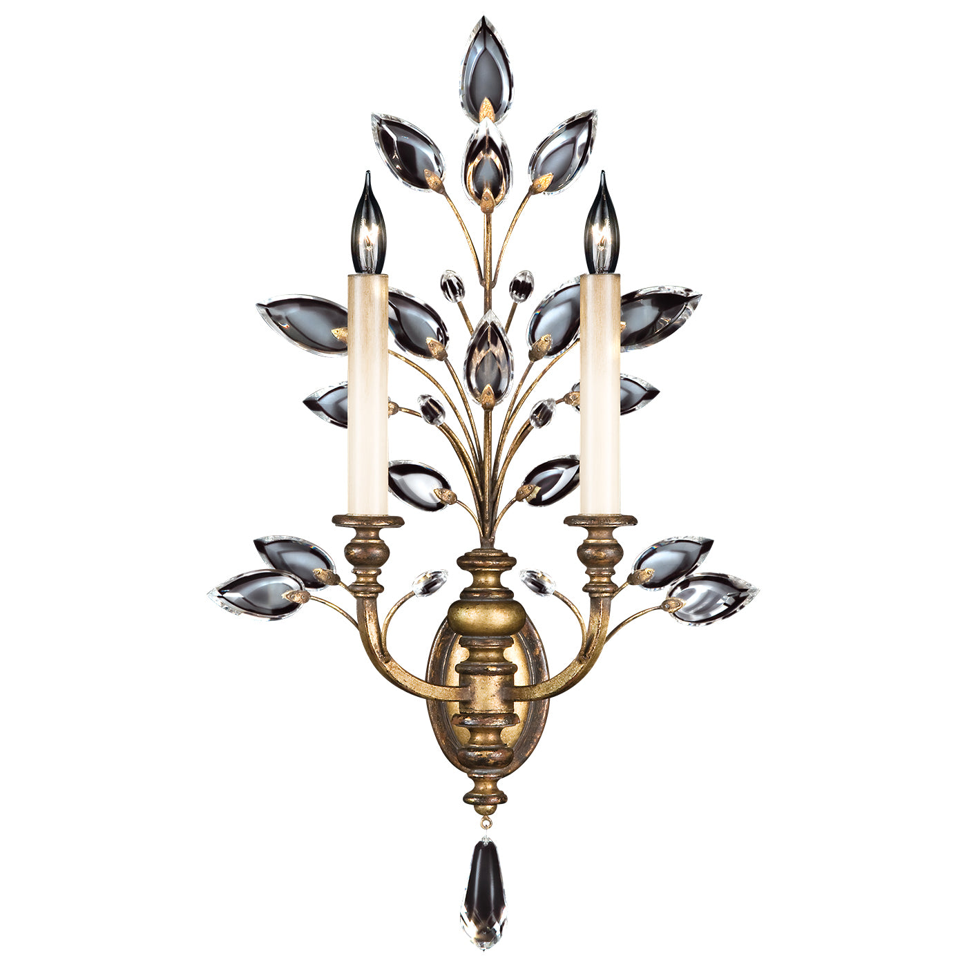 Fine Art Handcrafted Lighting - 773150ST - Two Light Wall Sconce - Crystal Laurel - Gold