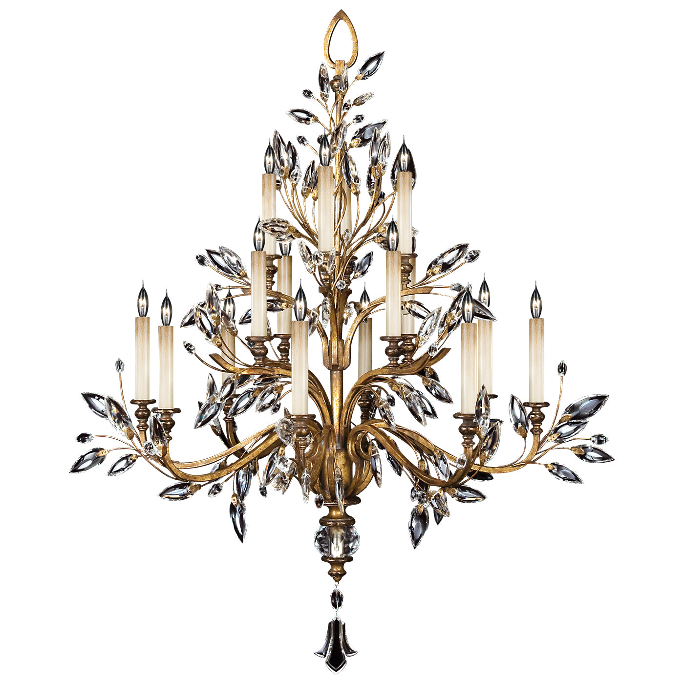 Fine Art Handcrafted Lighting - 773740ST - 16 Light Chandelier - Crystal Laurel - Gold