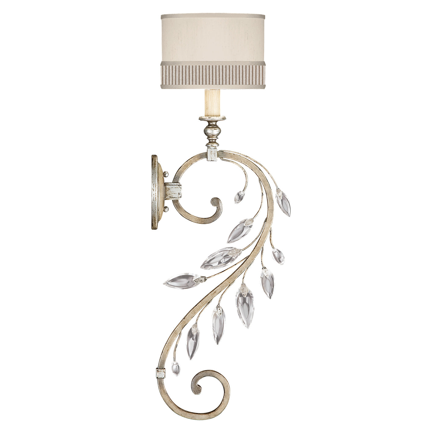 Fine Art Handcrafted Lighting - 774650ST - One Light Wall Sconce - Crystal Laurel - Silver