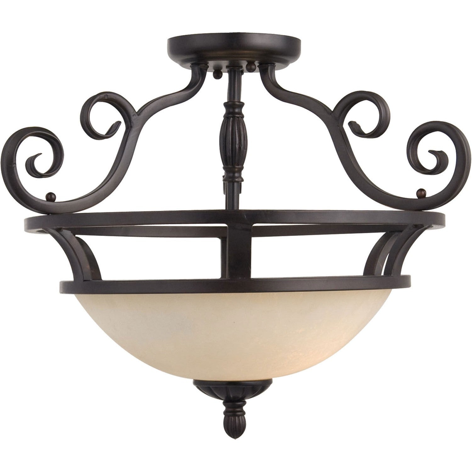 Maxim - 12201FIOI - Two Light Semi-Flush Mount - Manor - Oil Rubbed Bronze