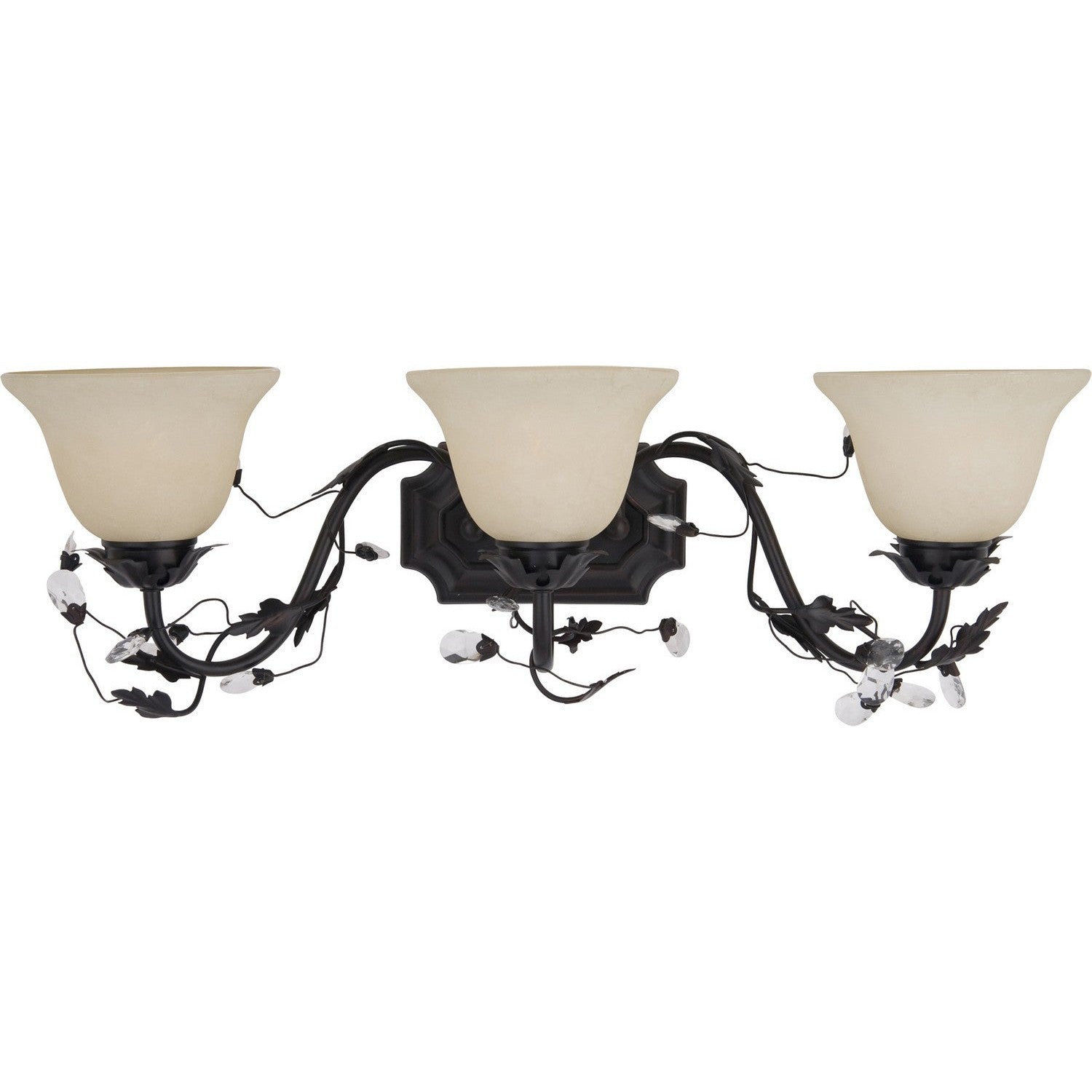 Maxim - 2865FIOI - Three Light Bath Vanity - Elegante - Oil Rubbed Bronze