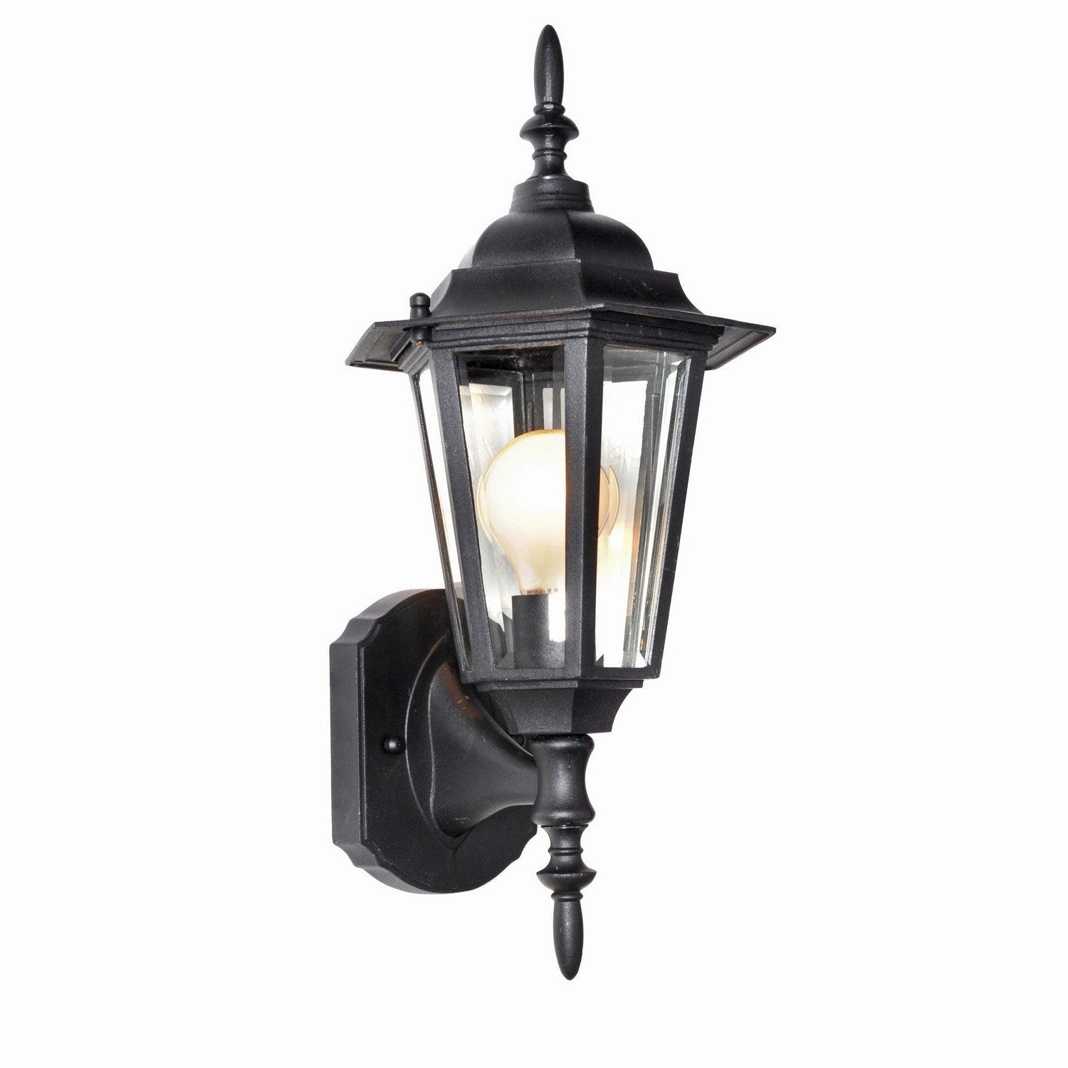 Maxim - 3000CLBK - One Light Outdoor Wall Lantern - Builder Cast - Black