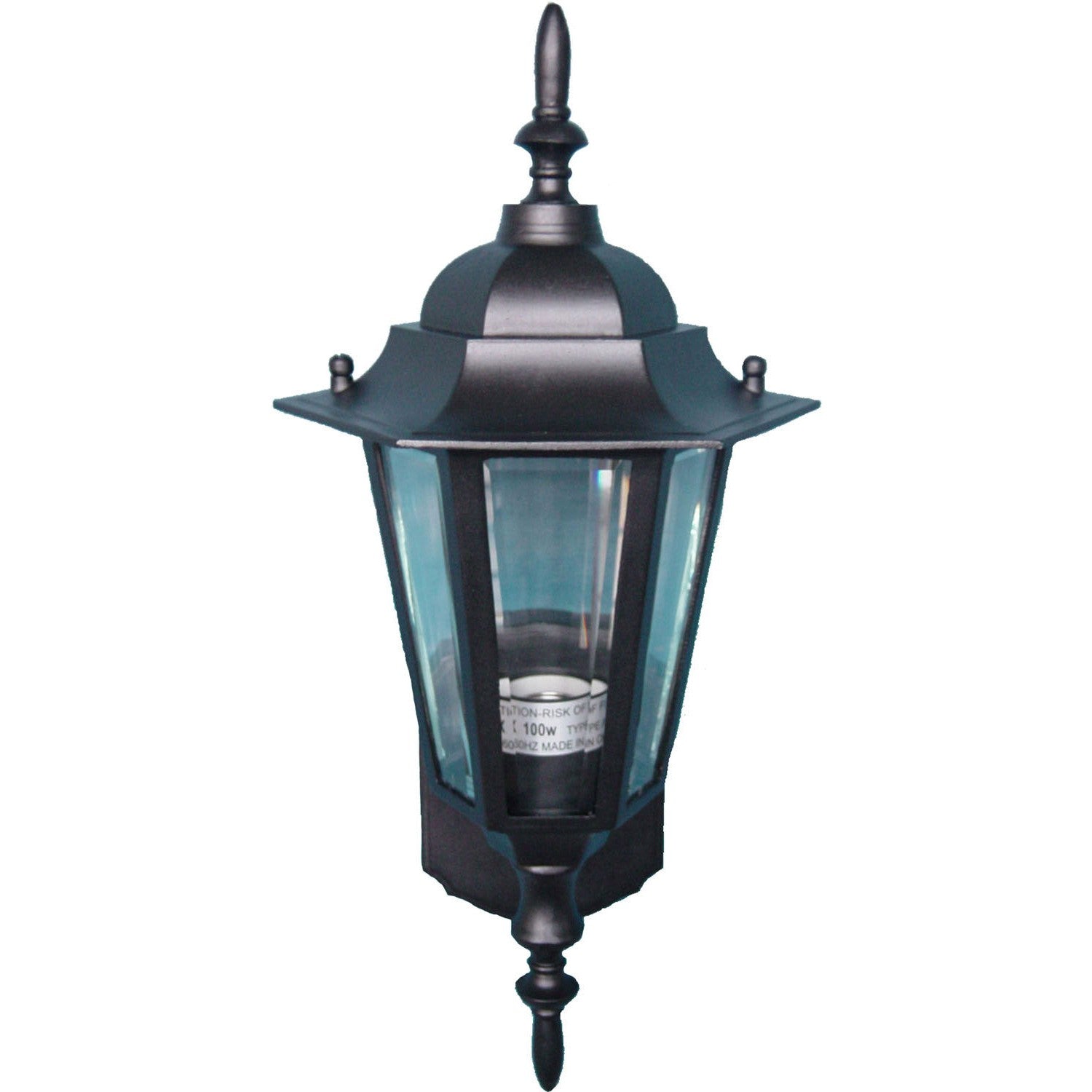 Maxim - 3000CLBK - One Light Outdoor Wall Lantern - Builder Cast - Black