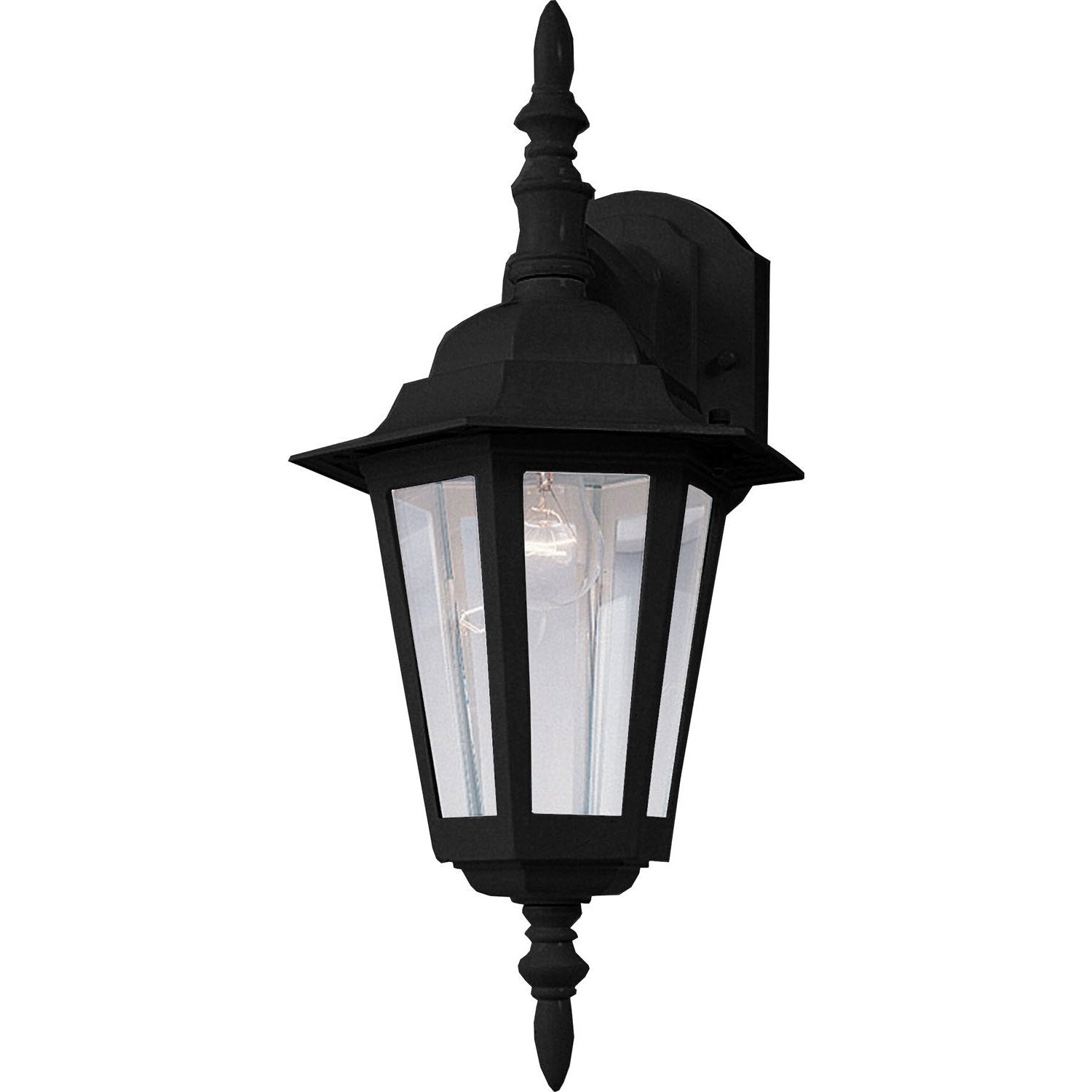 Maxim - 3002CLBK - One Light Outdoor Wall Lantern - Builder Cast - Black