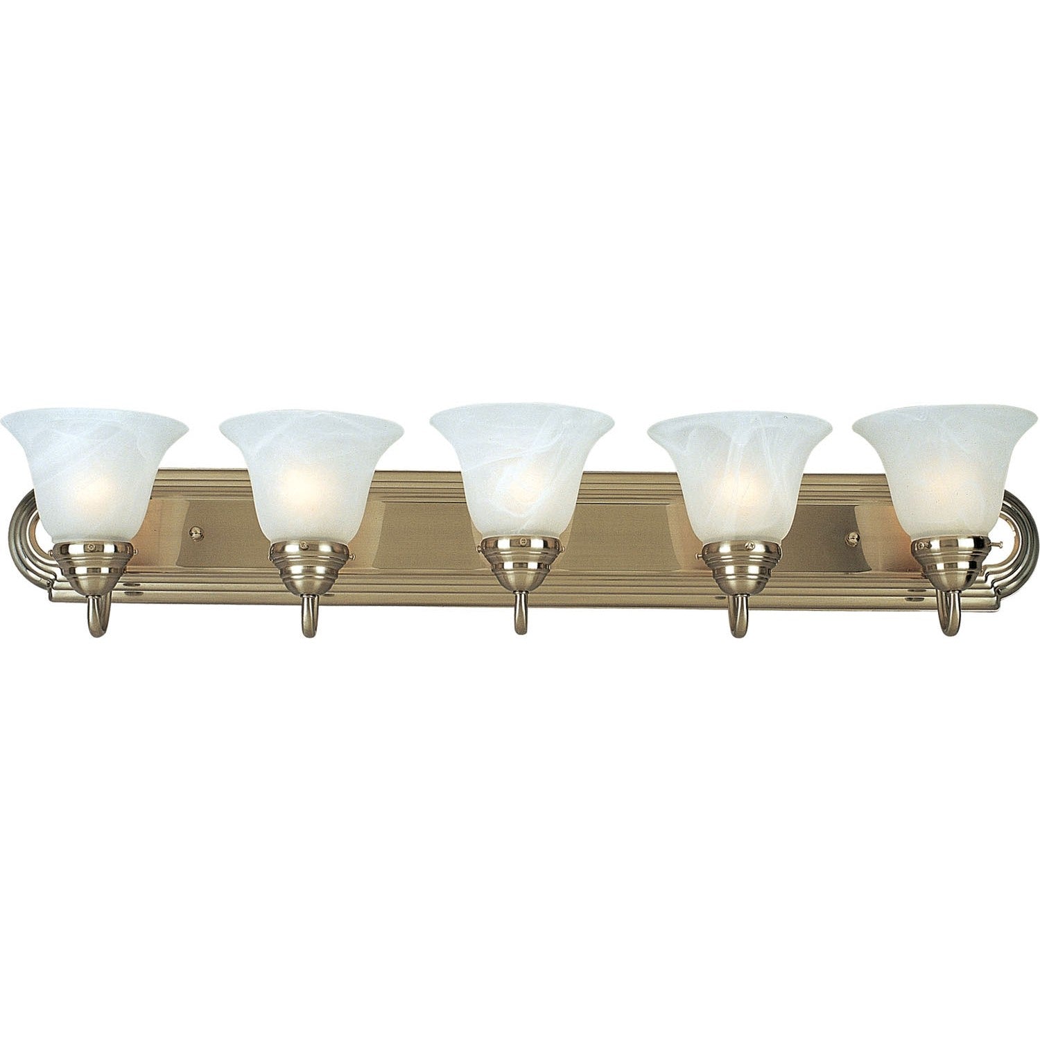 Maxim - 8015MRSN - Five Light Bath Vanity - Essentials - 801x - Satin Nickel