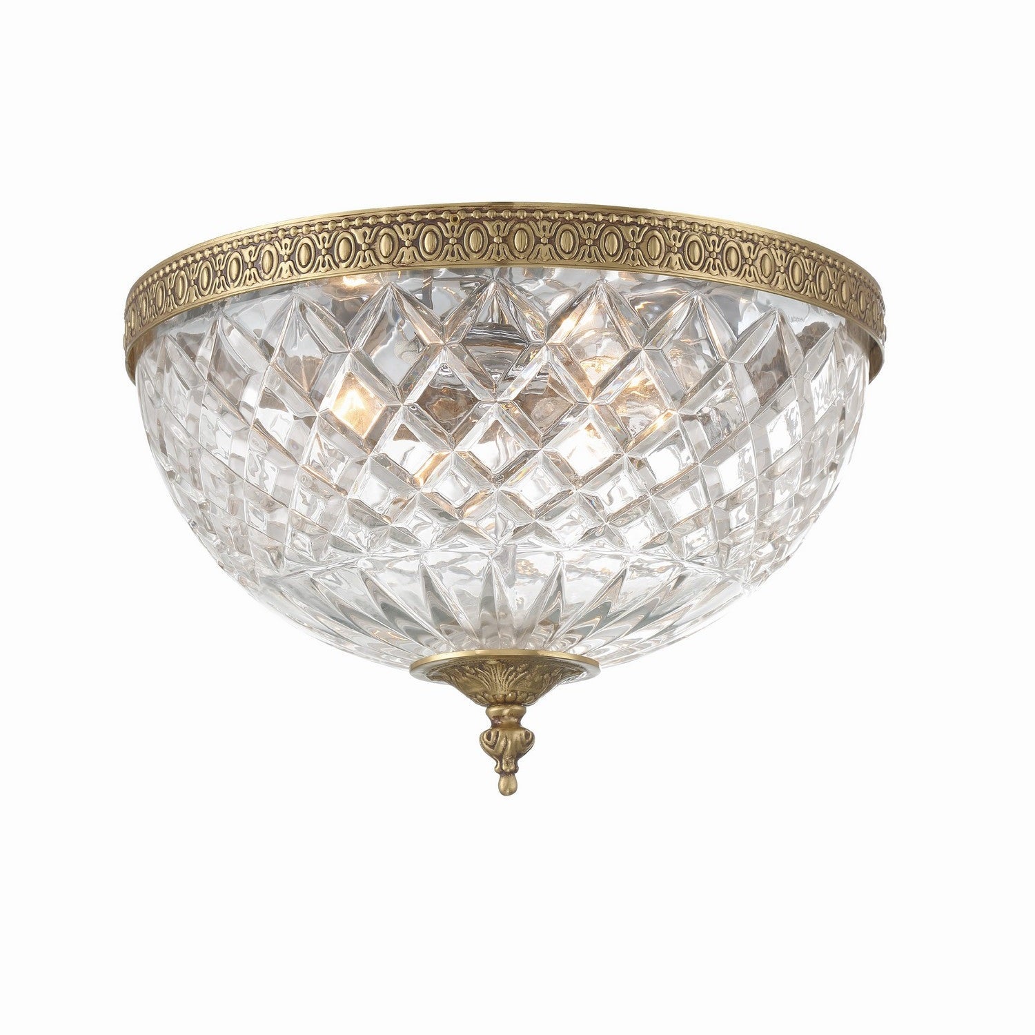 Crystorama - 117-12-OB - Three Light Flush Mount - Ceiling Mount - Olde Brass