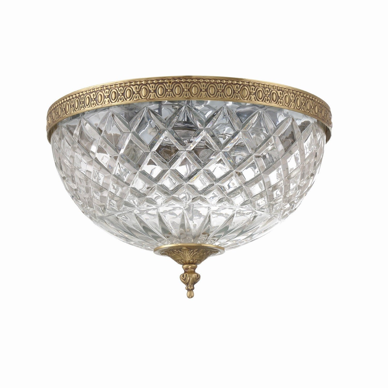 Crystorama - 117-12-OB - Three Light Flush Mount - Ceiling Mount - Olde Brass