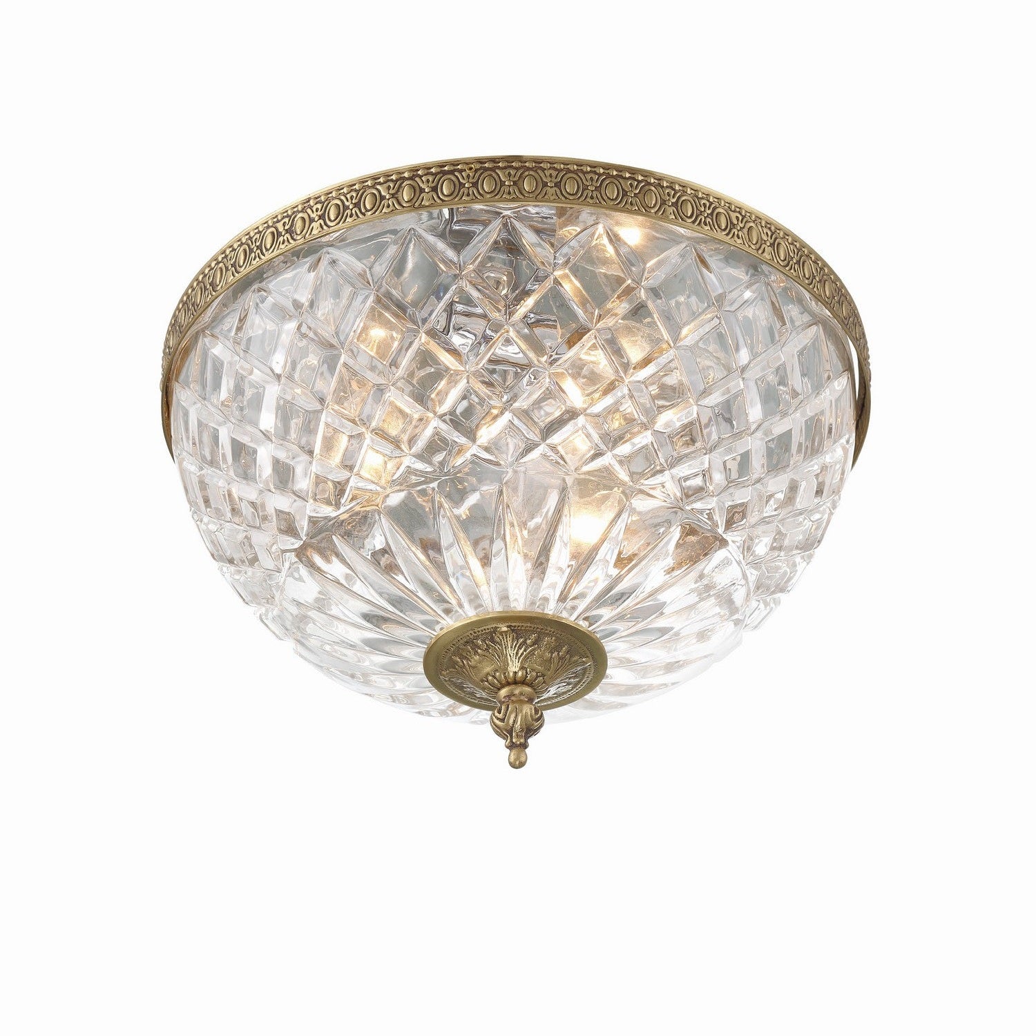 Crystorama - 117-12-OB - Three Light Flush Mount - Ceiling Mount - Olde Brass
