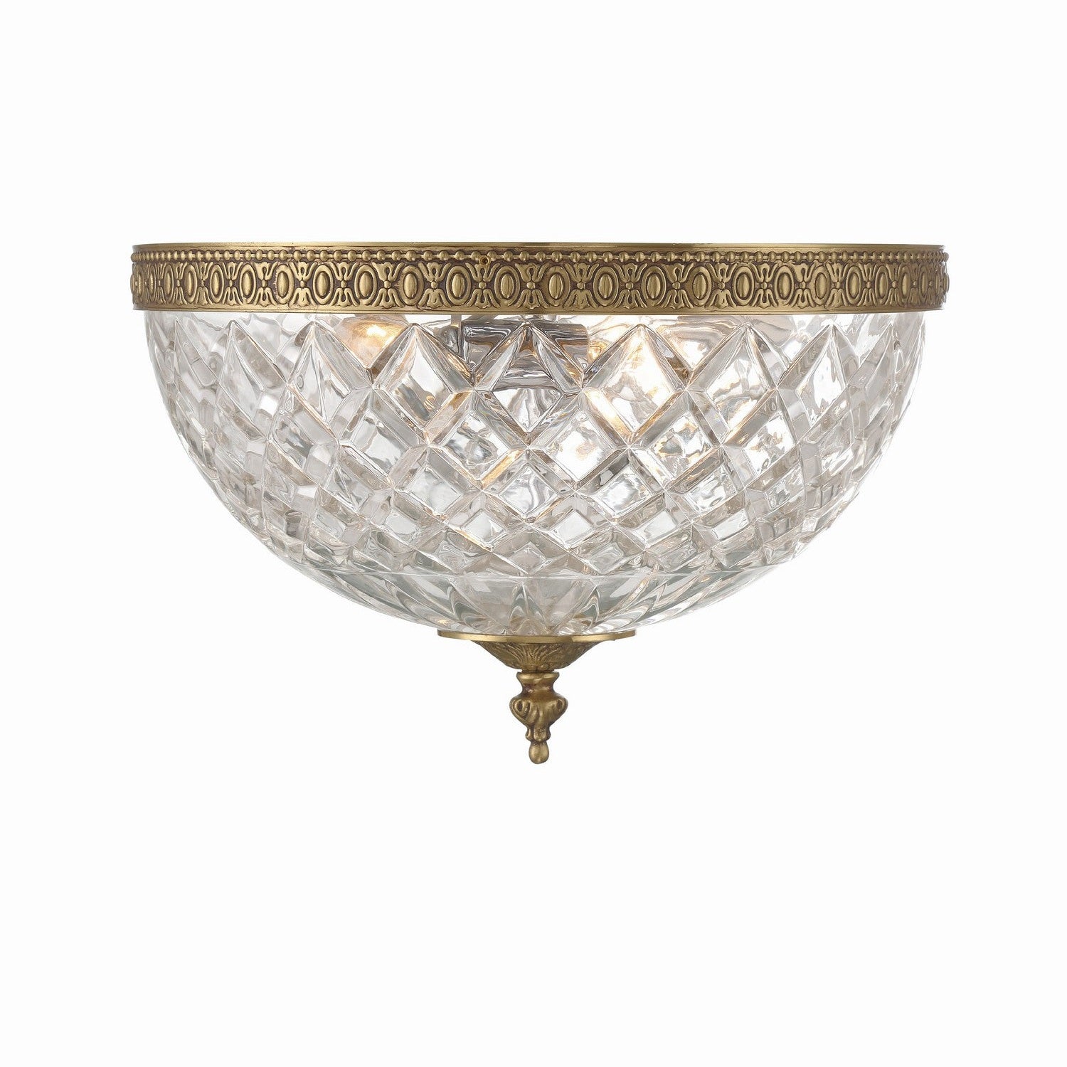 Crystorama - 117-12-OB - Three Light Flush Mount - Ceiling Mount - Olde Brass
