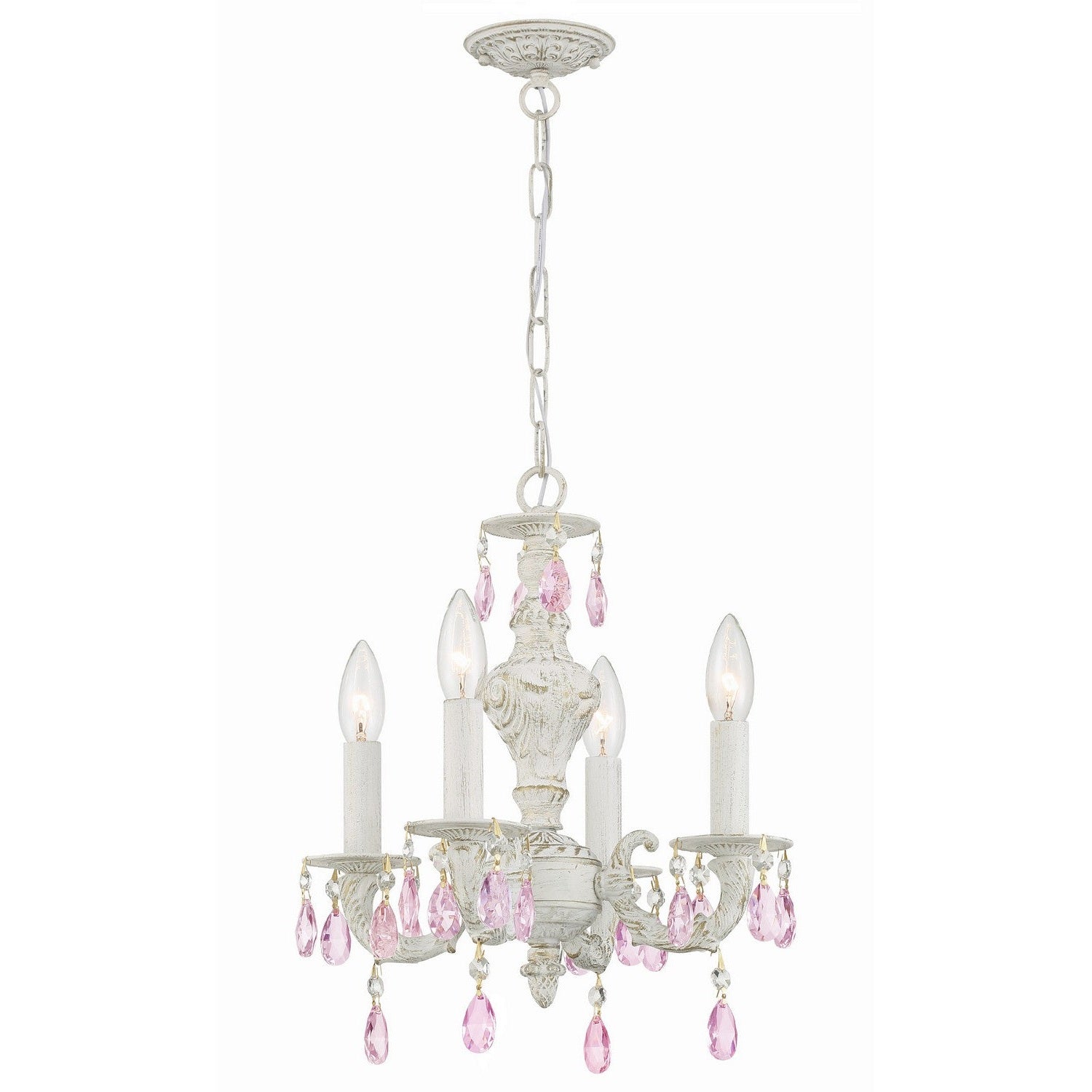 Crystorama - 5024-AW-RO-MWP - Four Light Mini Chandelier - Paris Market - Antique White