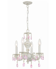 Crystorama - 5024-AW-RO-MWP - Four Light Mini Chandelier - Paris Market - Antique White