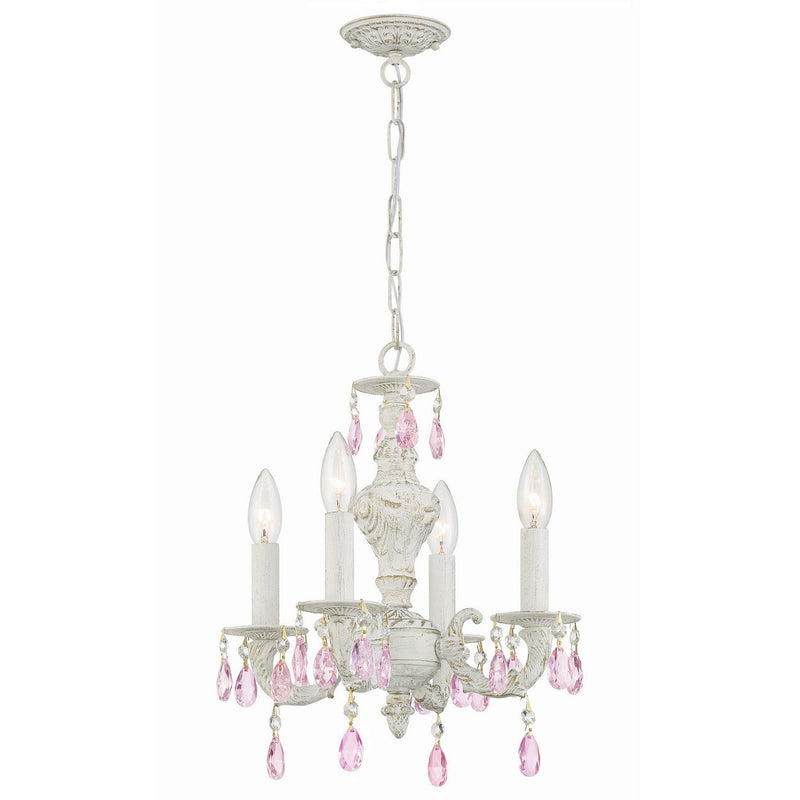 Crystorama - 5024-AW-RO-MWP - Four Light Mini Chandelier - Paris Market - Antique White
