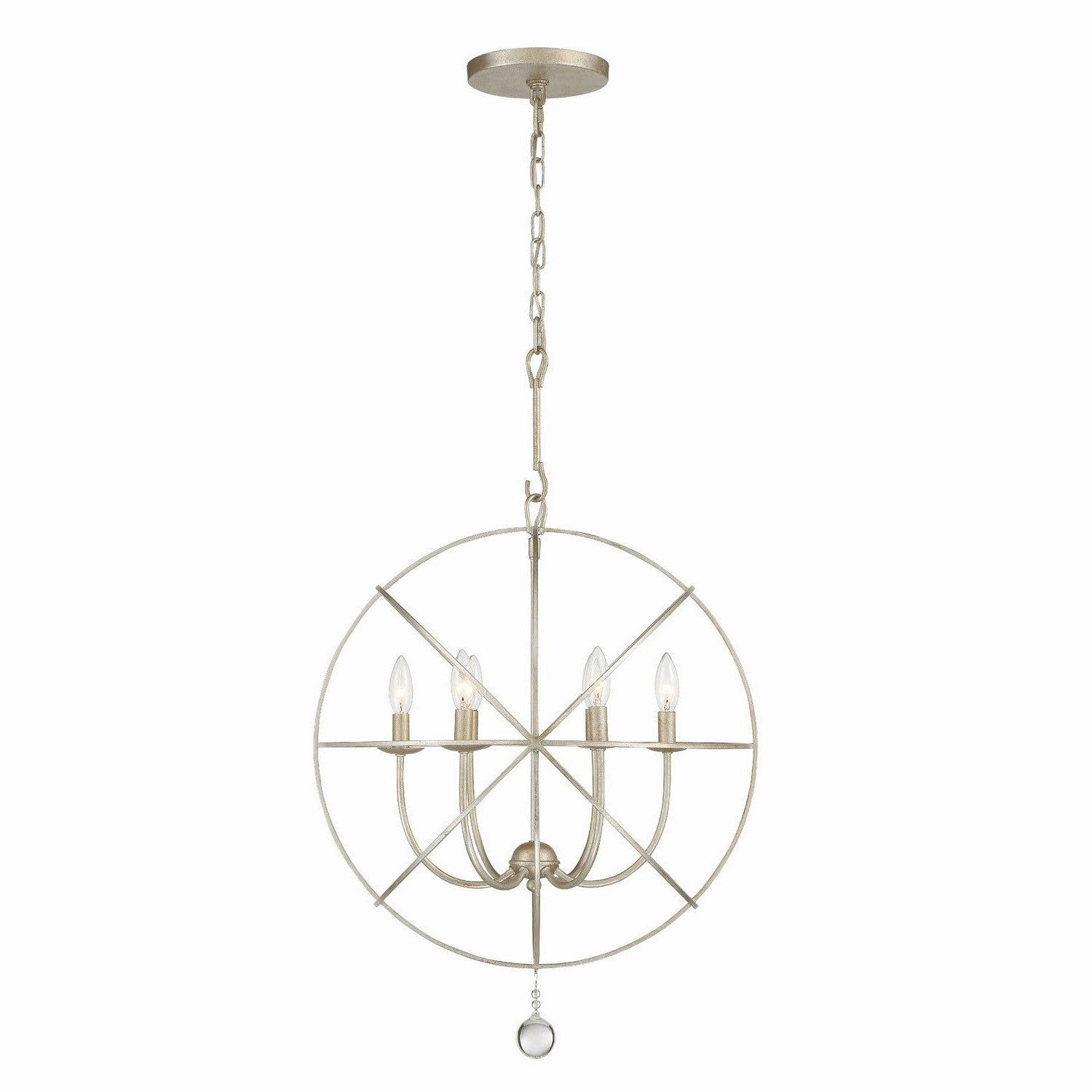 Crystorama - 9226-OS - Six Light Chandelier - Solaris - Olde Silver