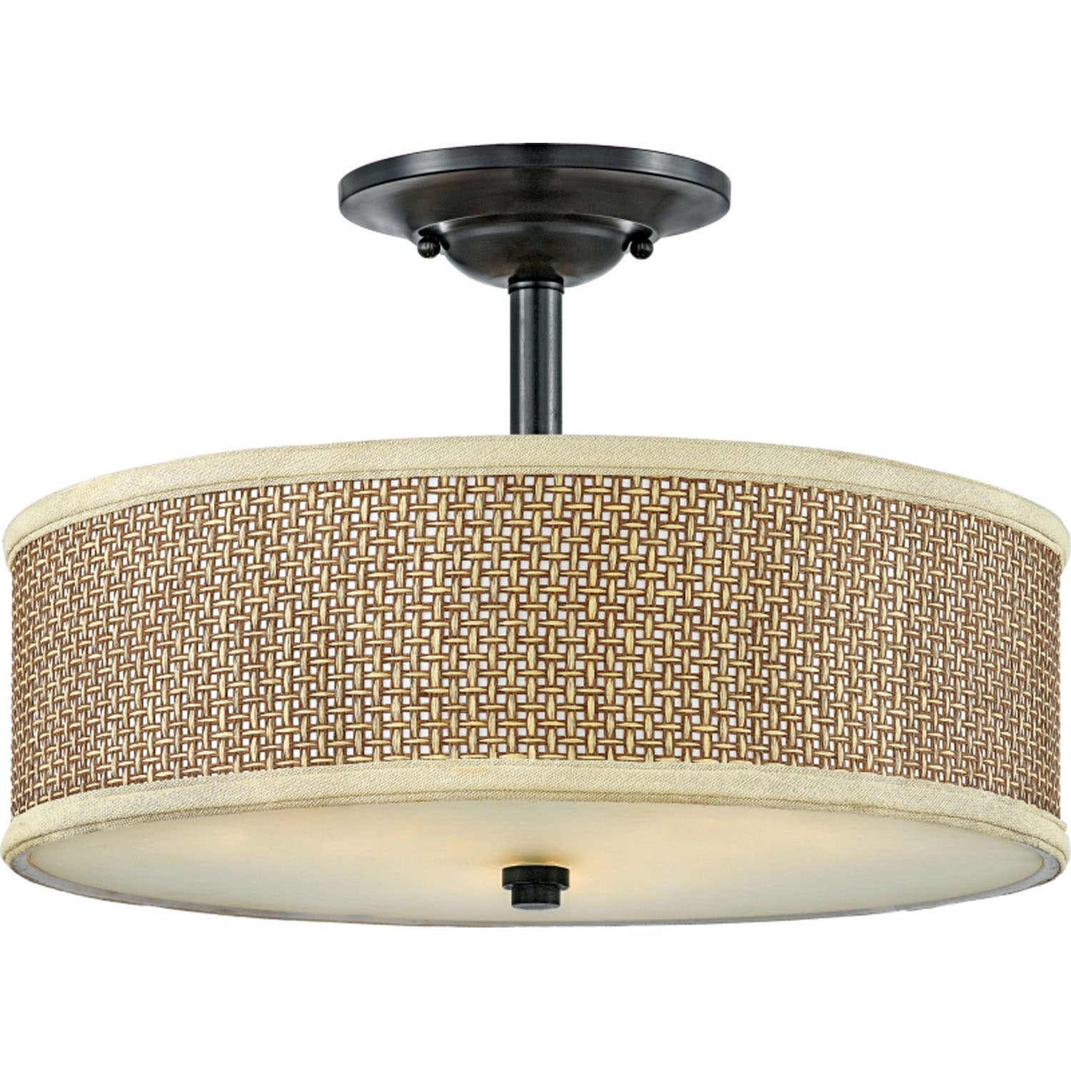 Quoizel - ZE1717K - Three Light Semi-Flush Mount - Zen - Mystic Black
