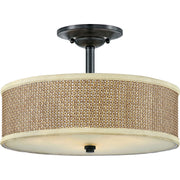 Quoizel - ZE1717K - Three Light Semi-Flush Mount - Zen - Mystic Black