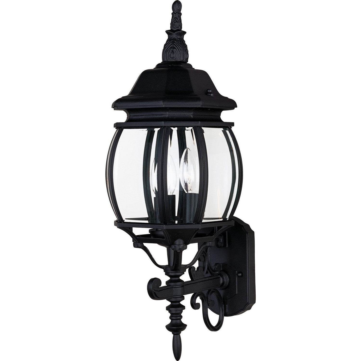 Maxim - 1033BK - Three Light Outdoor Wall Lantern - Crown Hill - Black