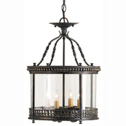 Currey and Company - 9045 - Four Light Lantern - Grayson Small Lantern - French Black