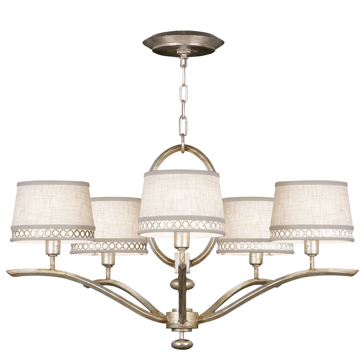 Fine Art Handcrafted Lighting - 785440ST - Five Light Chandelier - Allegretto - Silver