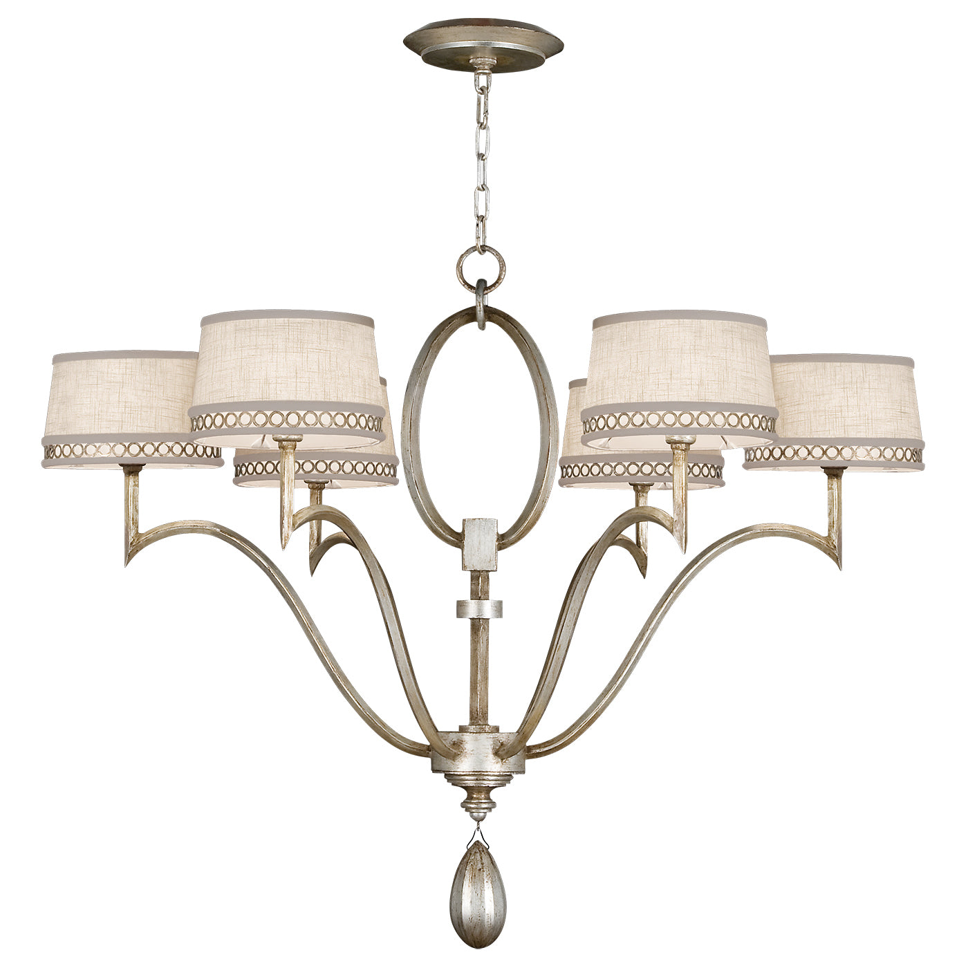 Fine Art Handcrafted Lighting - 785840ST - Six Light Chandelier - Allegretto - Silver