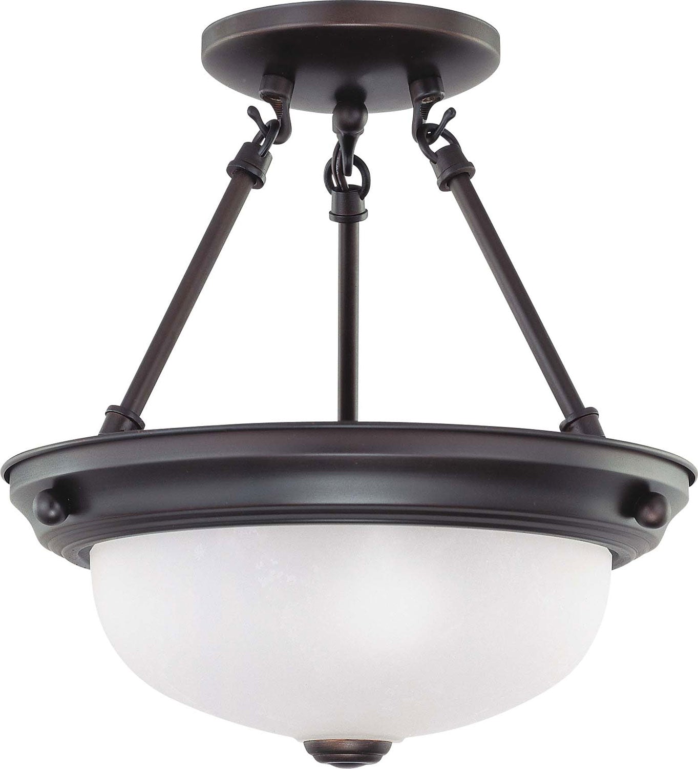 Nuvo Lighting - 60-3148 - Two Light Semi Flush Mount - Close to Ceiling Mahogany Bronze - Mahogany Bronze